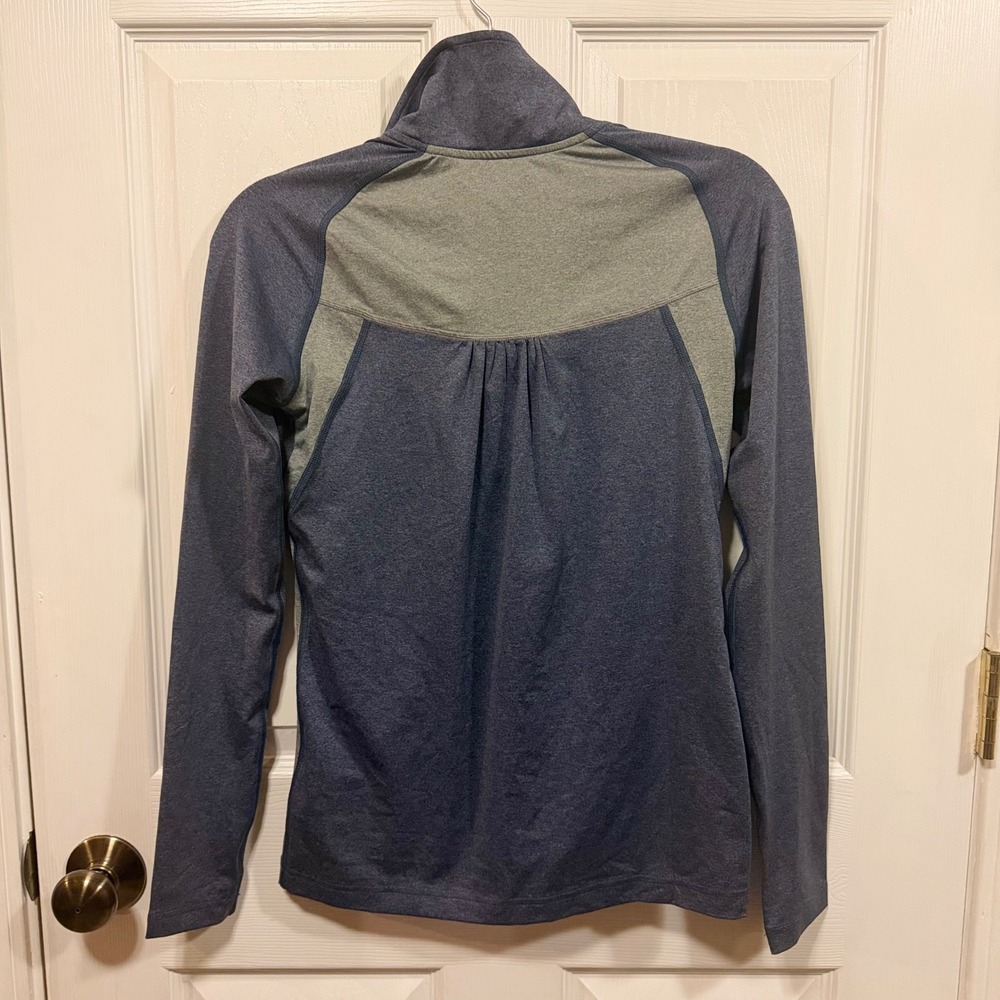 Mizuno Performance Womens XXS Quarter Zip Pullover Heather Navy Grey 440573 - Picture 9 of 14